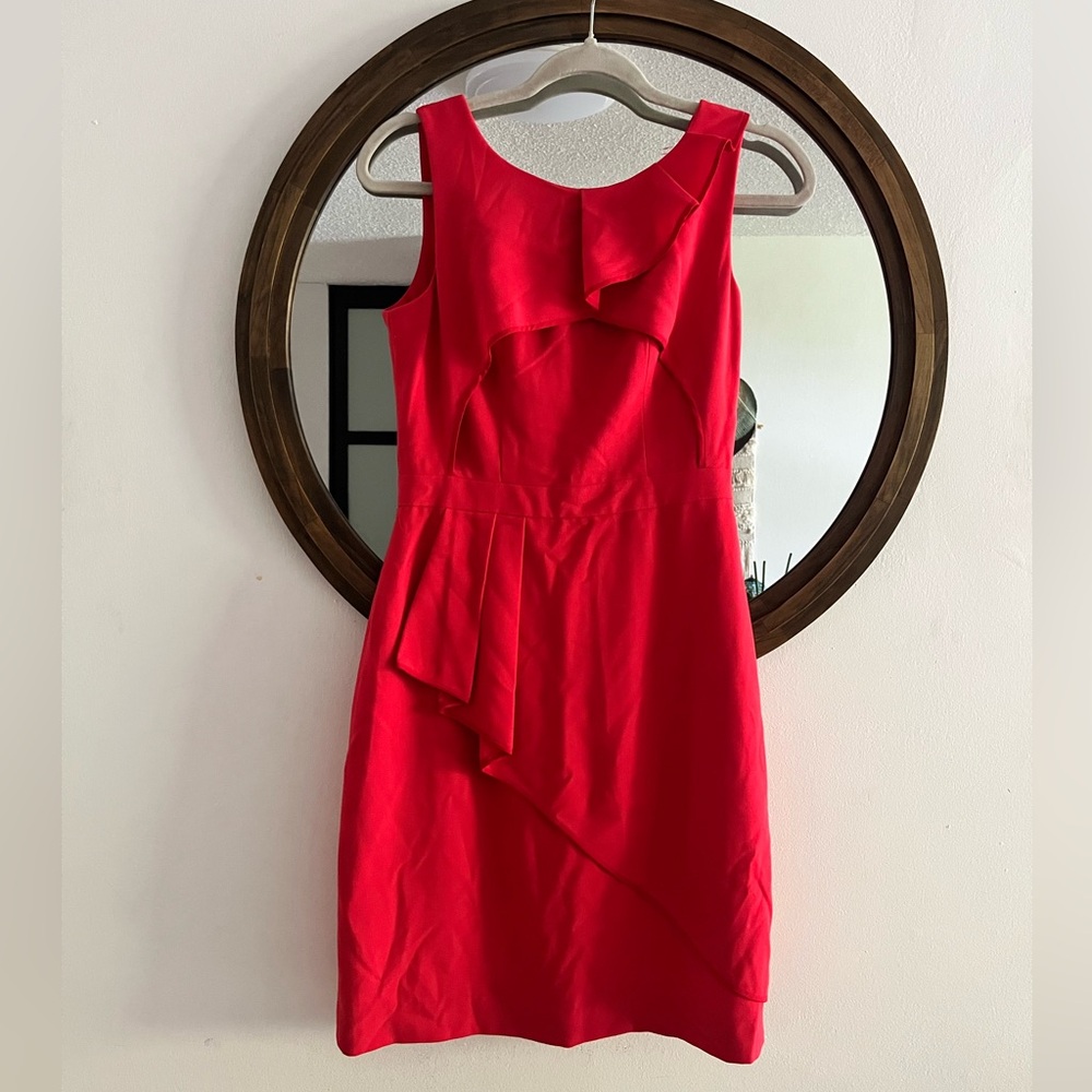 BCBG MaxAzria short red dress, sleeveless, Sz 4